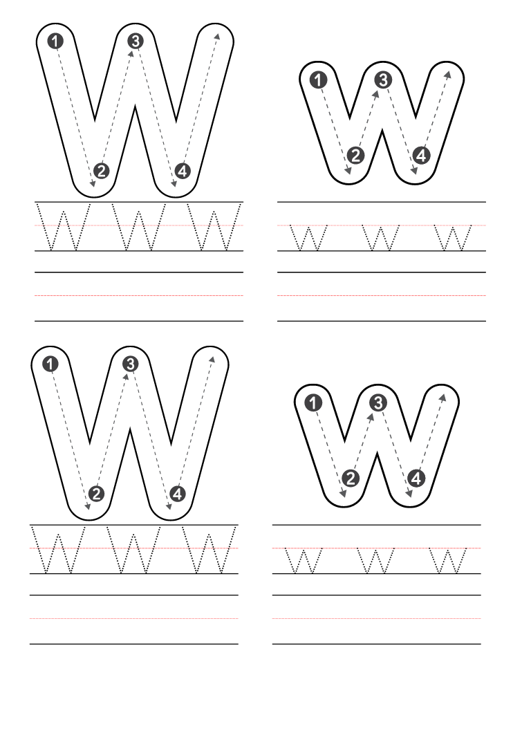 Free Preschool Letter W Worksheets Printable PDF
