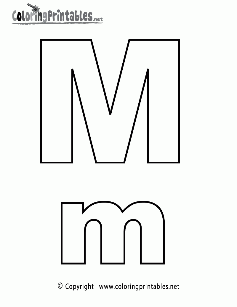 Free Printable Alphabet Letter M Coloring Page Free Printable Alphabet Letter M Coloring Page