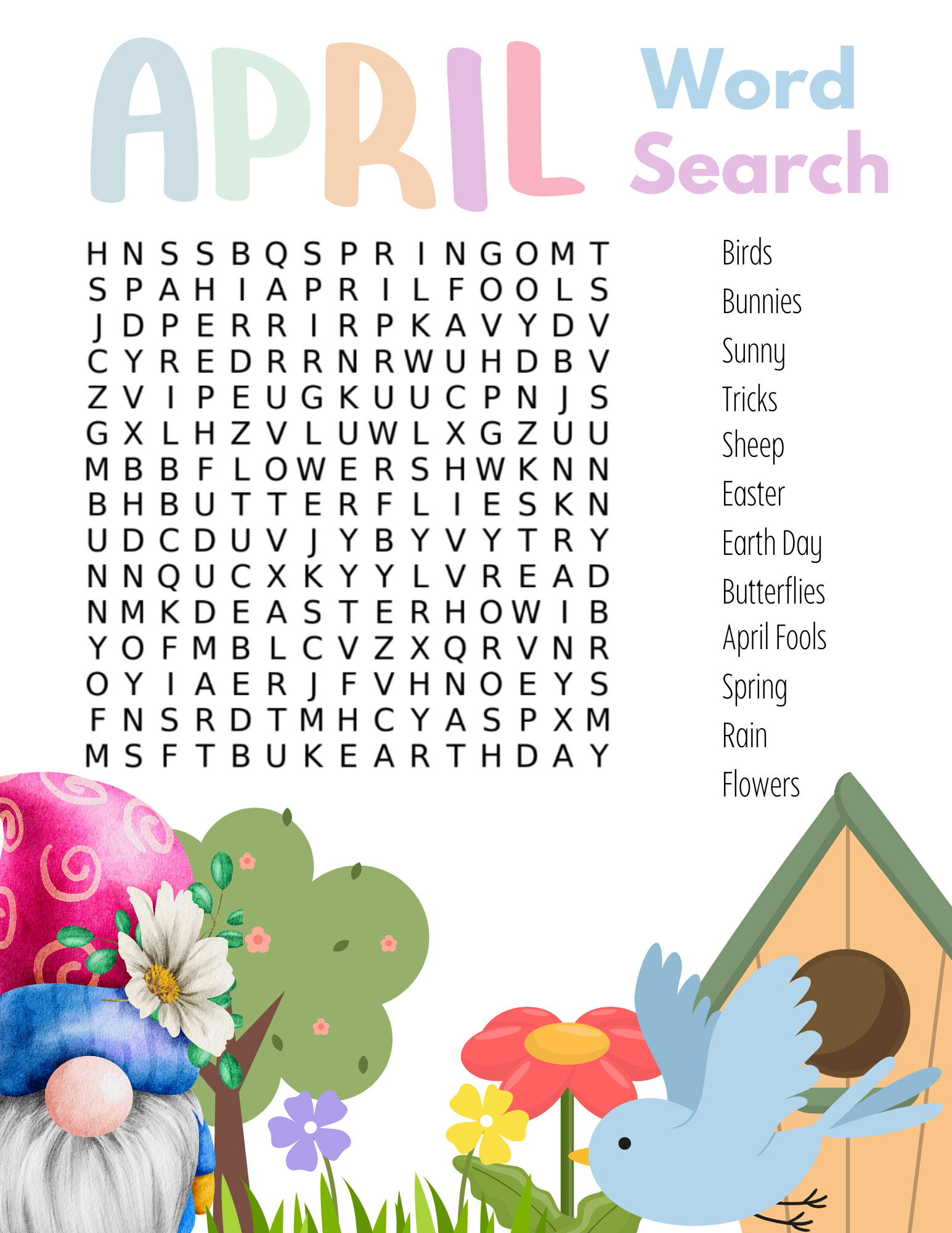 april word search printable april word search printable