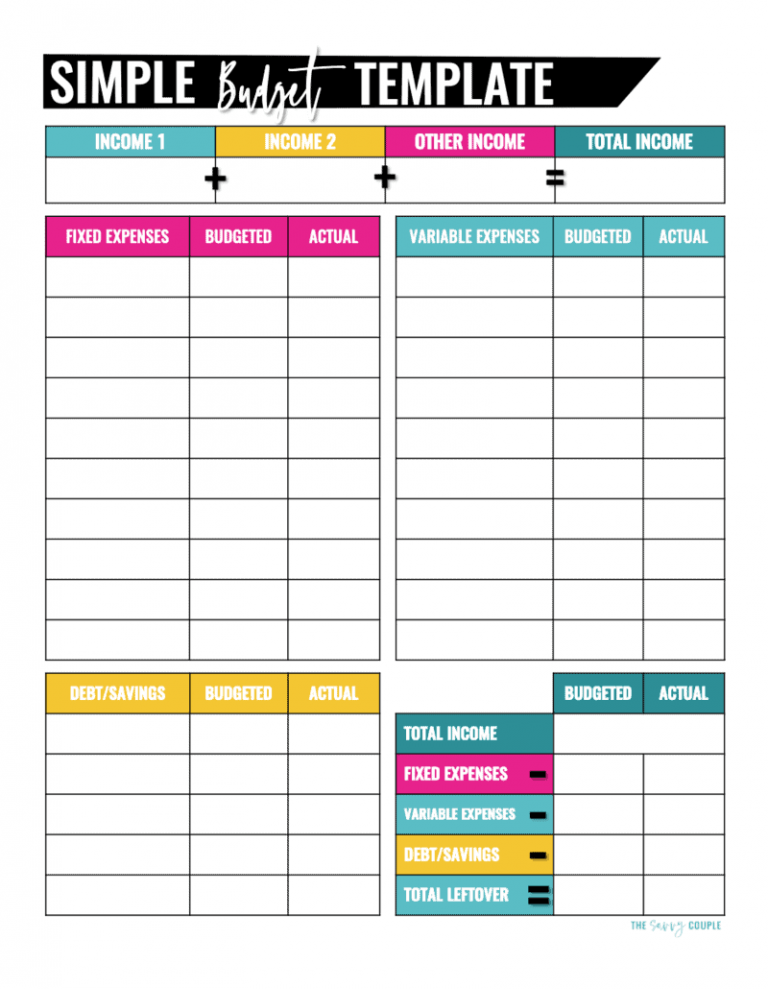 FREE Printable Budget Worksheets Budget Sheets FREE Printable
