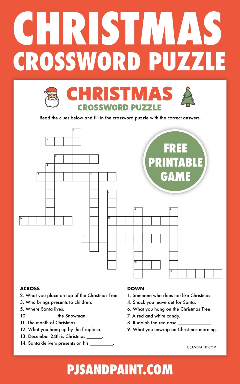 free printable christmas crossword puzzles