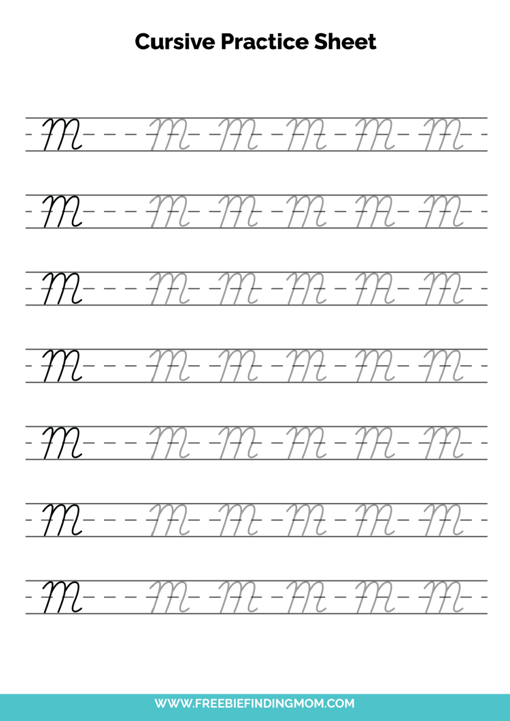letter m practice sheets