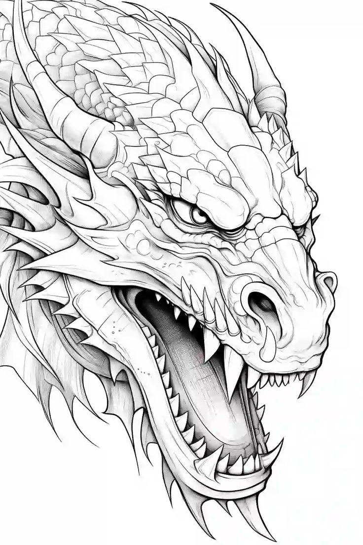 Free Printable Dragon Coloring Pages For Kids Adults 6 Free Printable Dragon Coloring Pages For