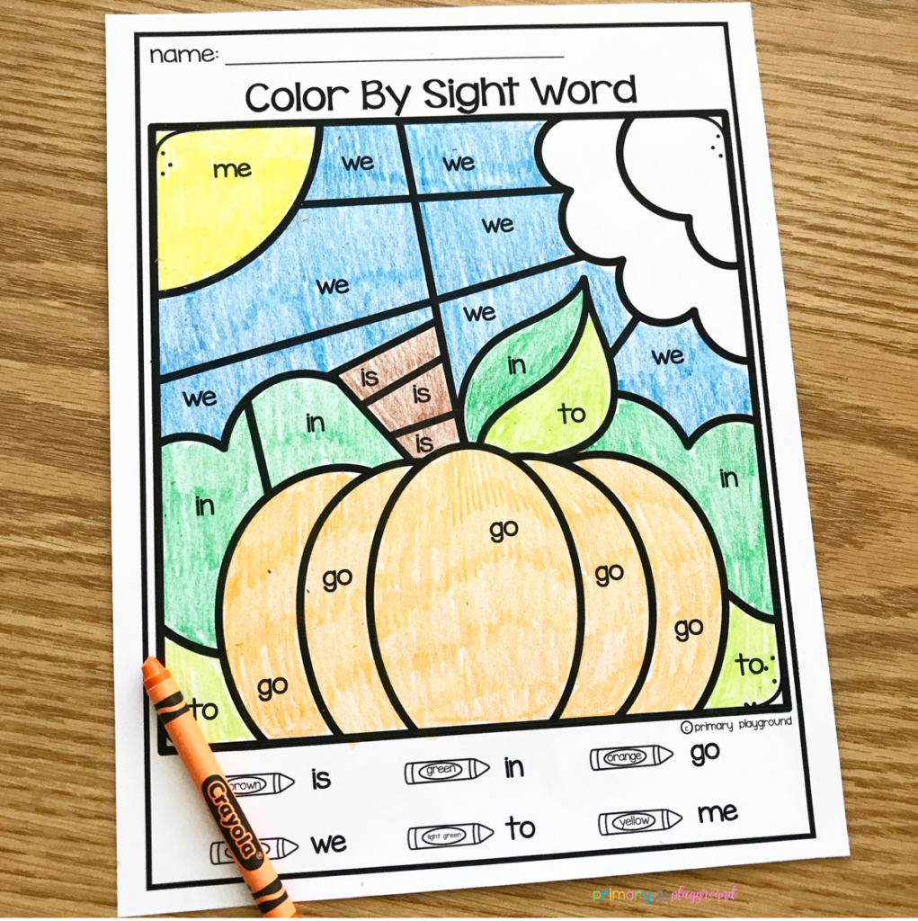 color by sight words kindergarten color by sight words kindergarten