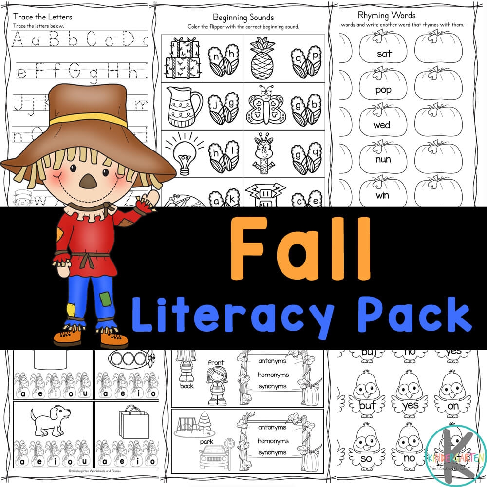 free fall worksheets for kindergarten