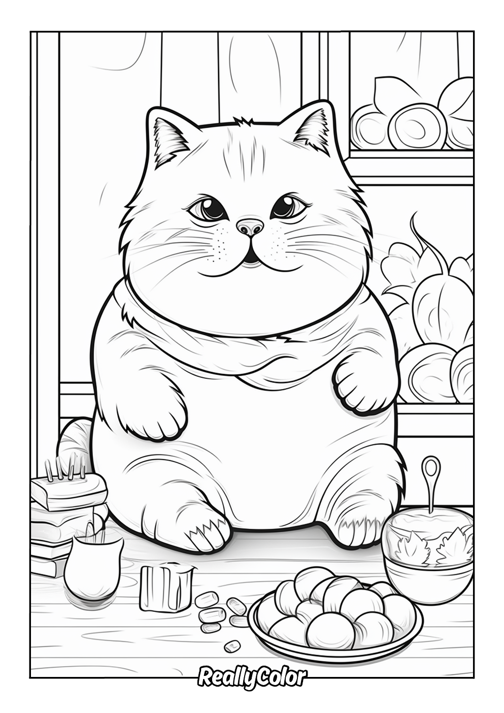 Free Printable Fat Cat Coloring Pages