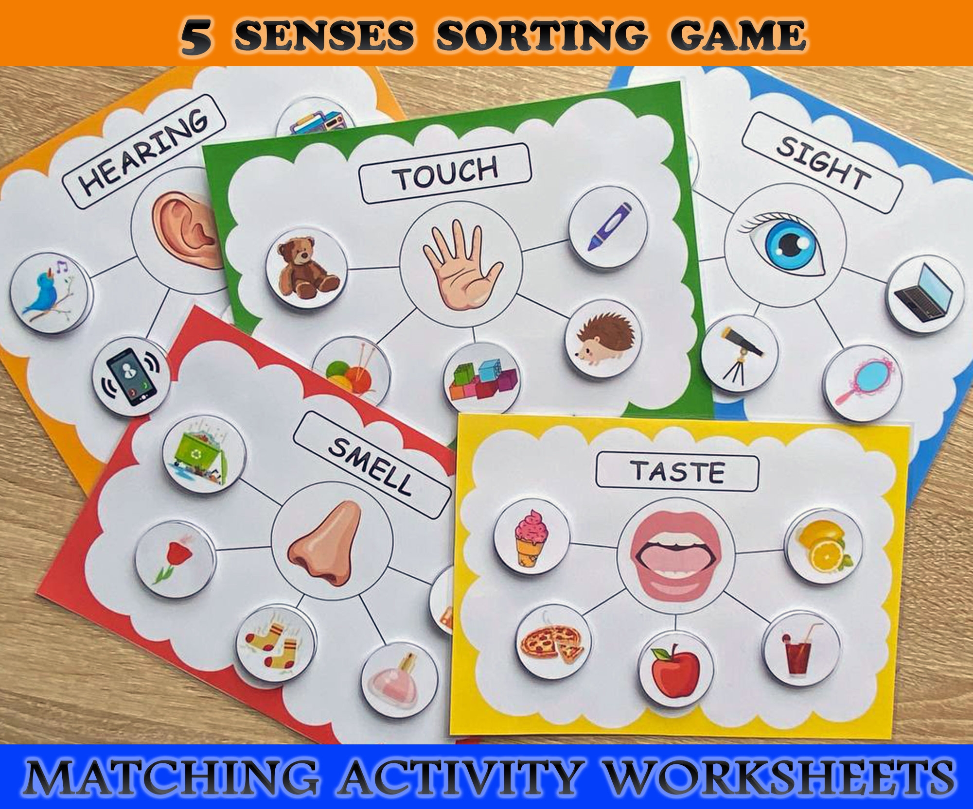 Free Printable Five Senses Worksheets For Preschool Pdf Free 