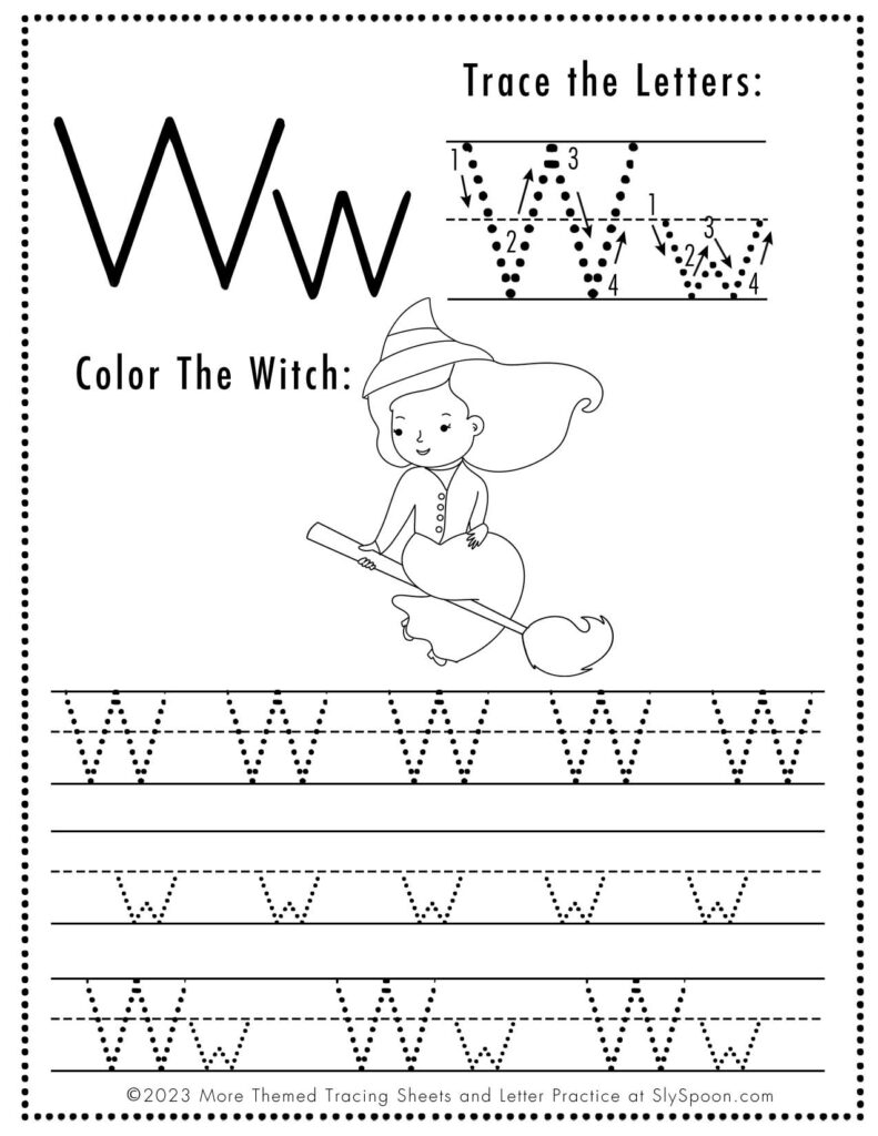 letter w color sheet letter w color sheet