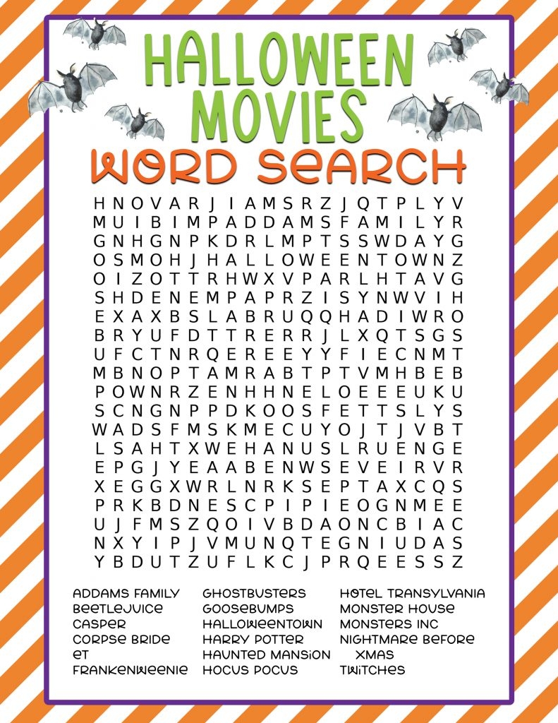 halloween word search puzzles