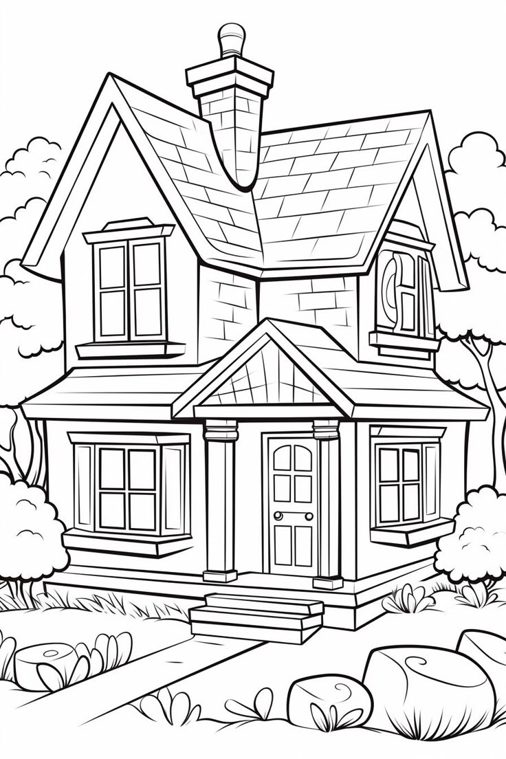 Free Printable House Coloring Pages Online