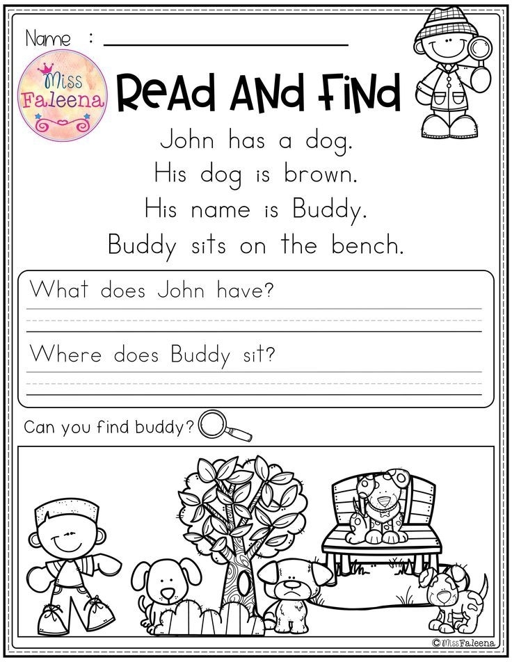 Free Printable Kindergarten Reading Worksheets Printable Worksheets