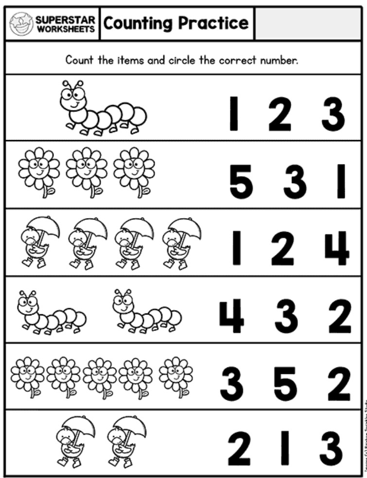 worksheet for kindergarten printable