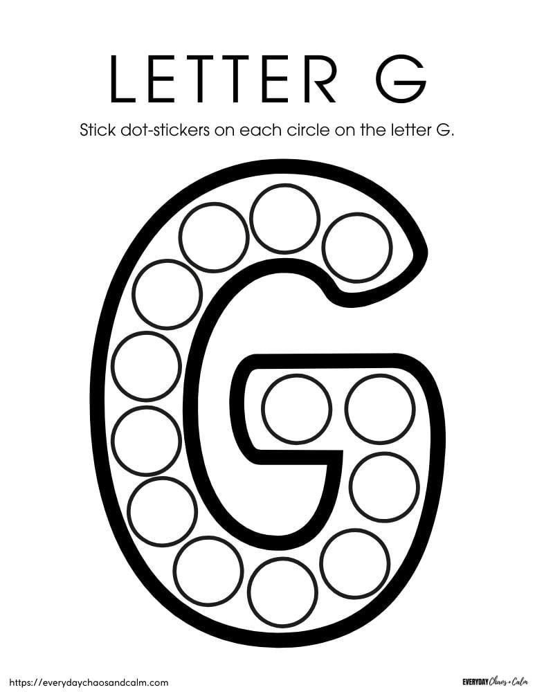 Free Printable Letter G Worksheets