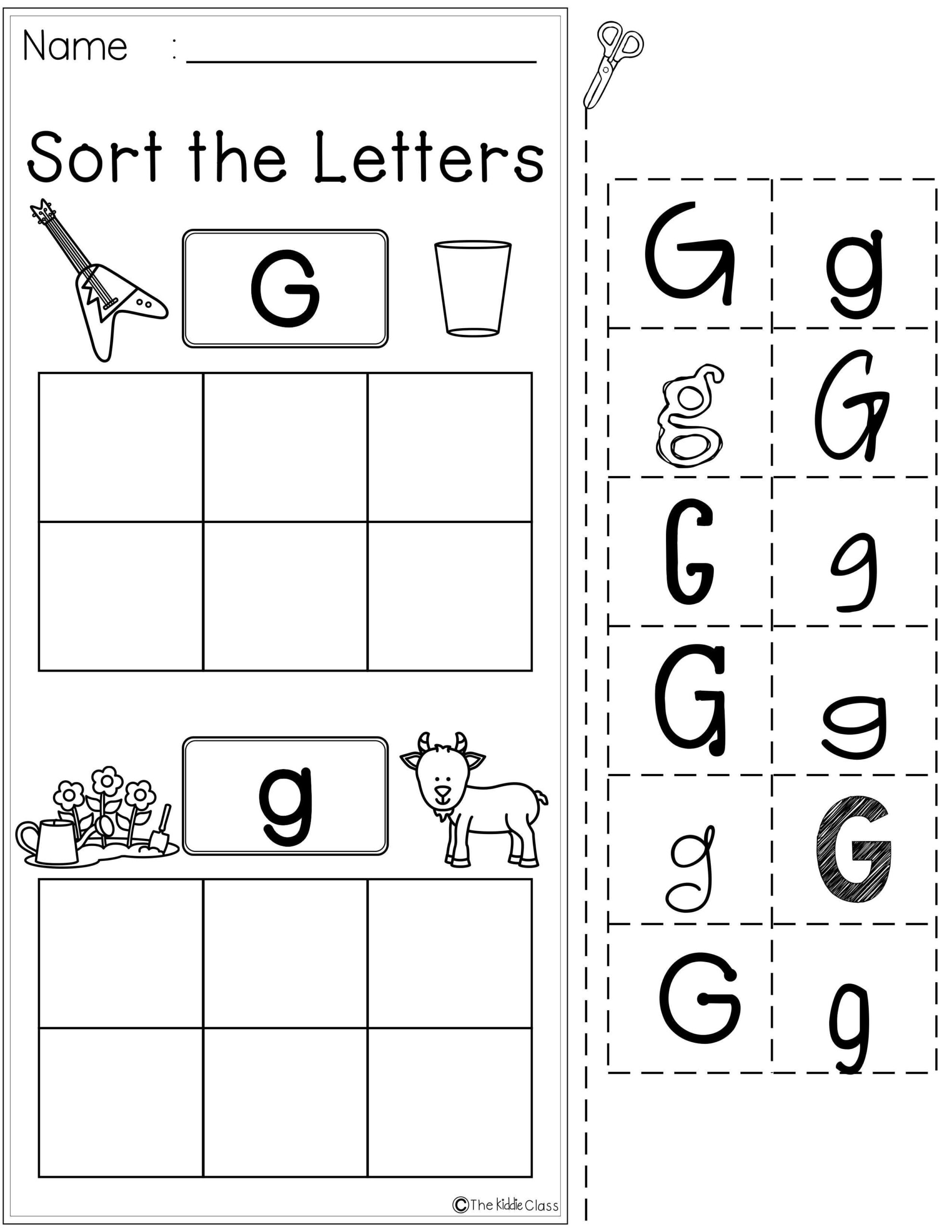 letter g worksheet free printable