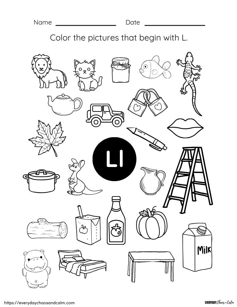 Free Printable Letter L Worksheets