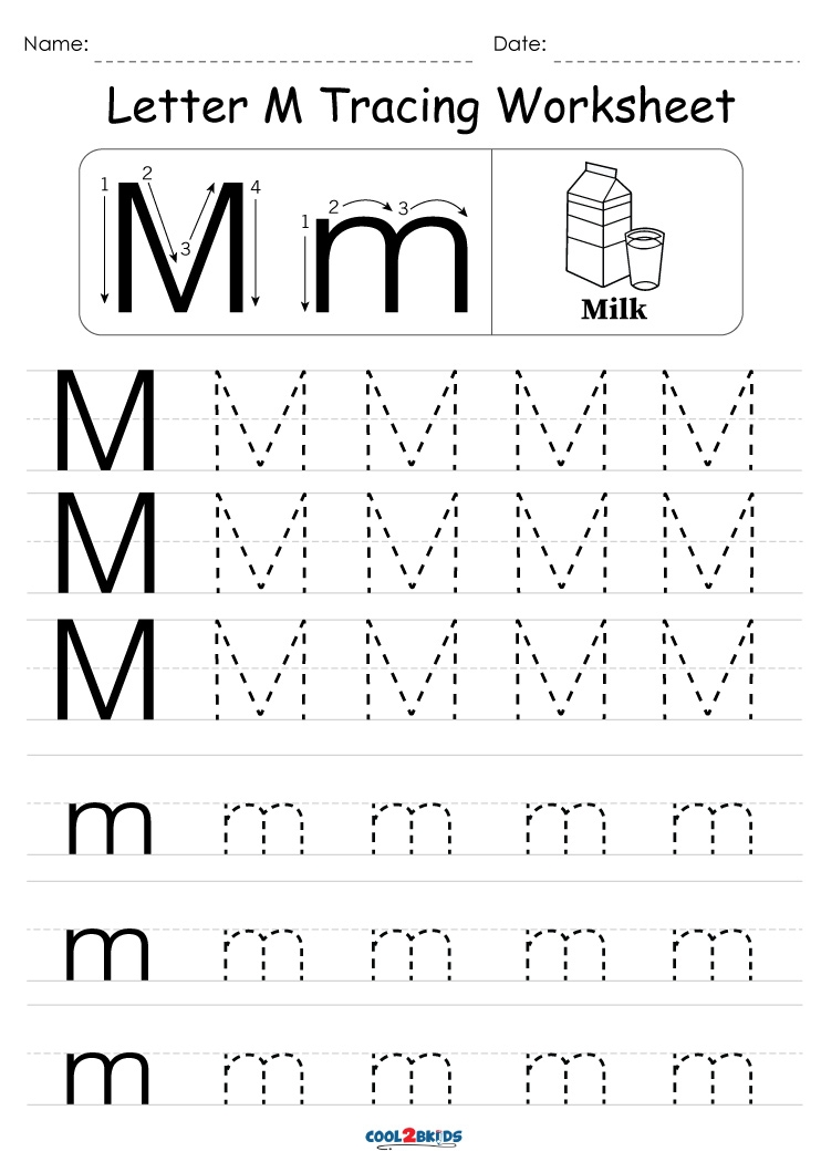 printable letter m worksheet
