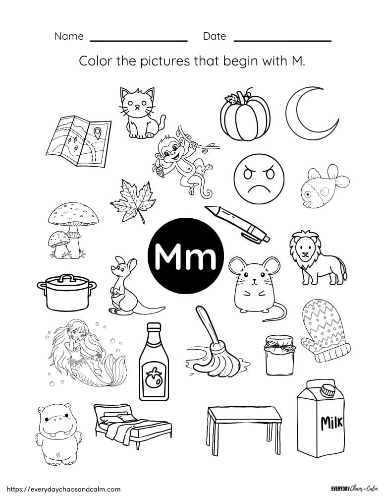 Free Printable Letter M Worksheets Free Printable Letter M Worksheets