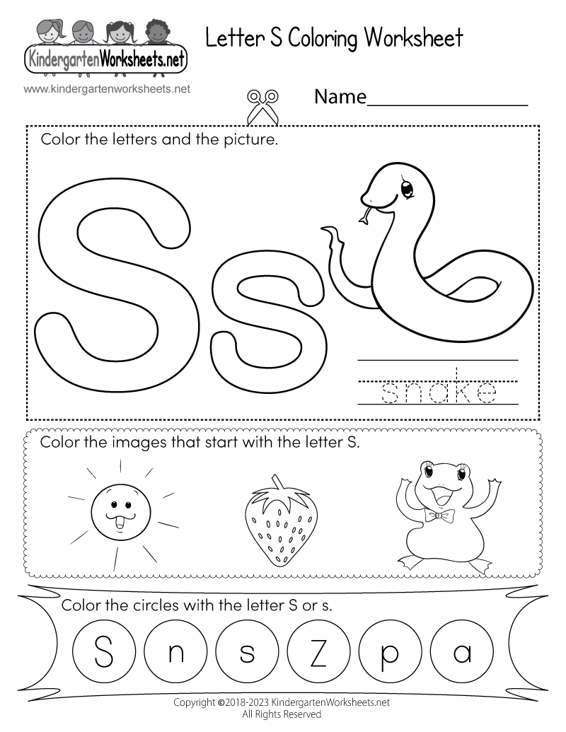 letter s practice worksheets