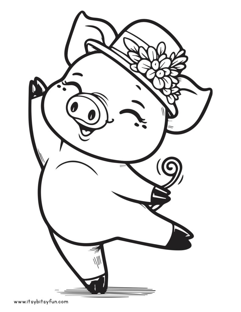 Free Printable Pig Coloring Pages For Kids Itsy Bitsy Fun