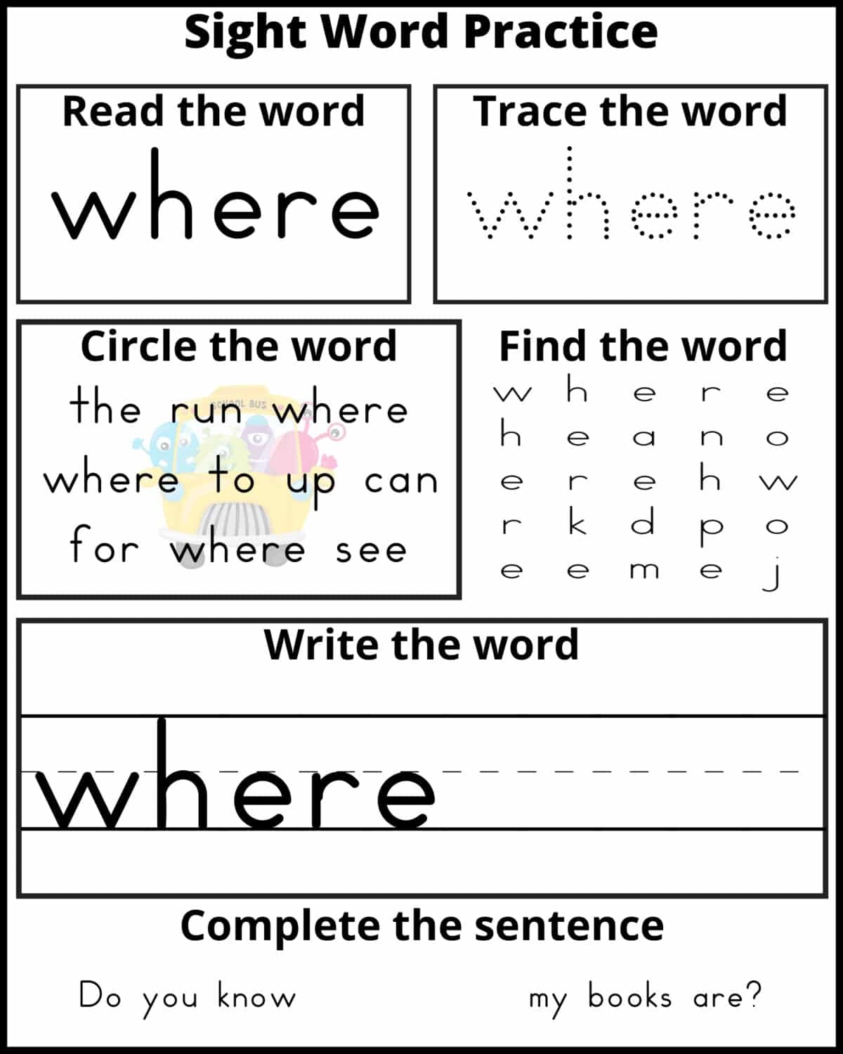 sight words worksheets pdf free