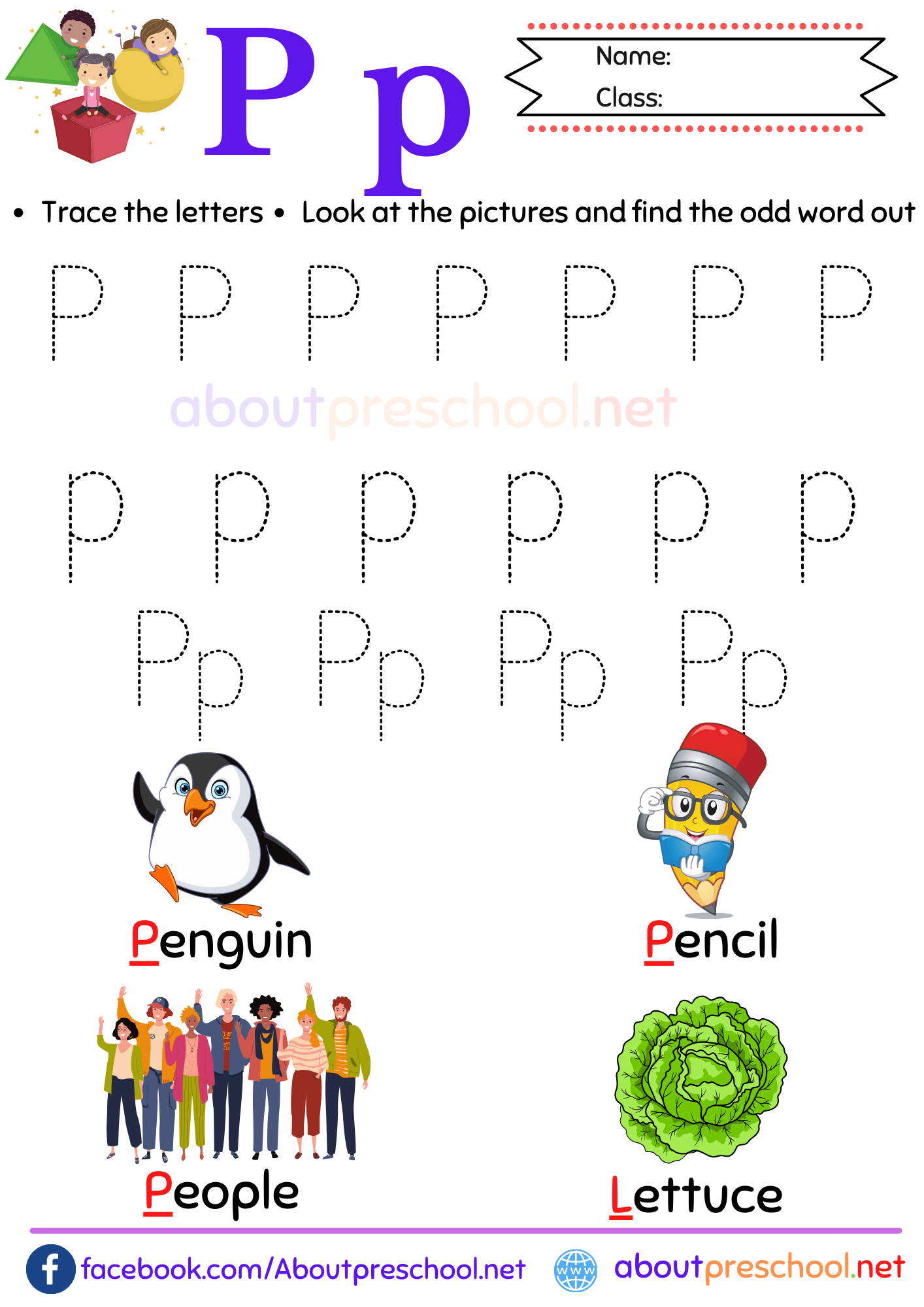 Free Printable Preschool Letter P Worksheets About Preschool
