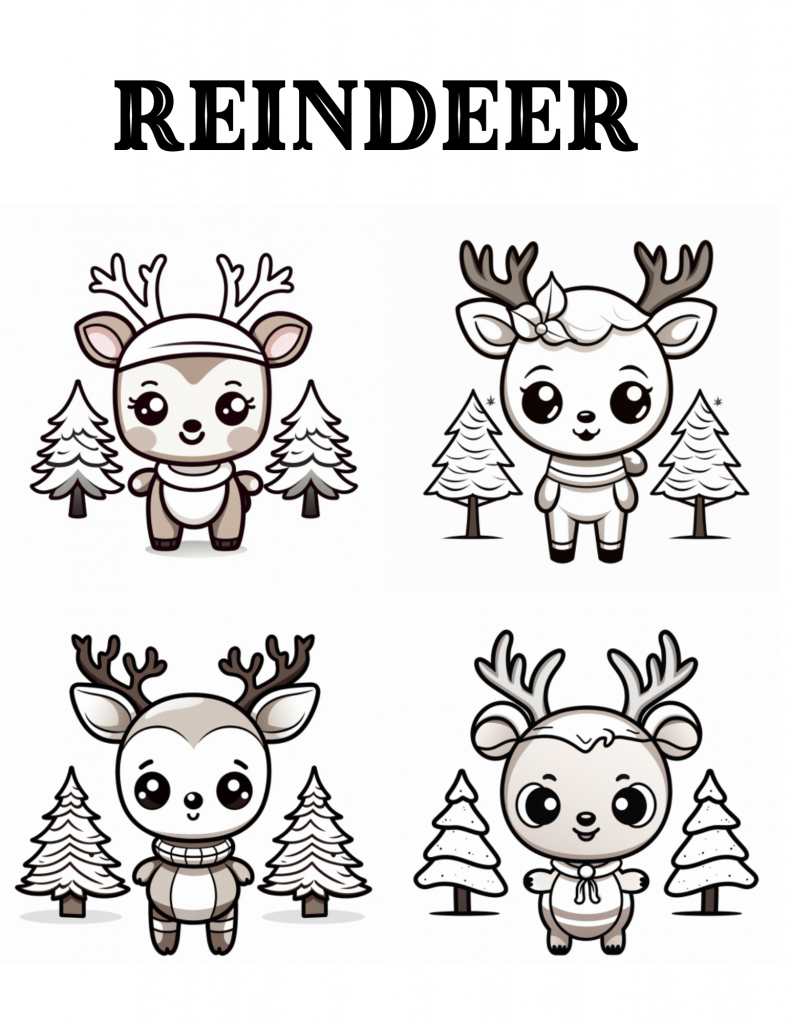 Free Printable Reindeer Coloring Pages Classy Mommy Free Printable Reindeer Coloring Pages Classy Mommy