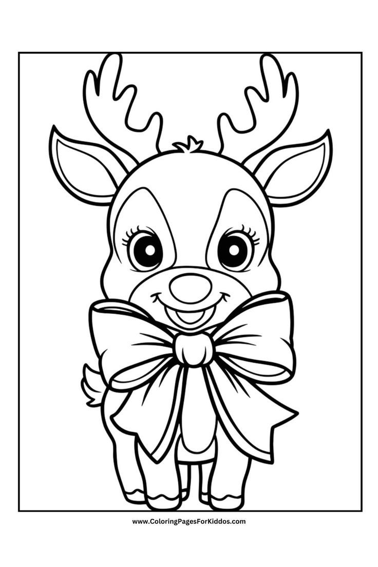 Free Printable Reindeer Coloring Pages For Kids
