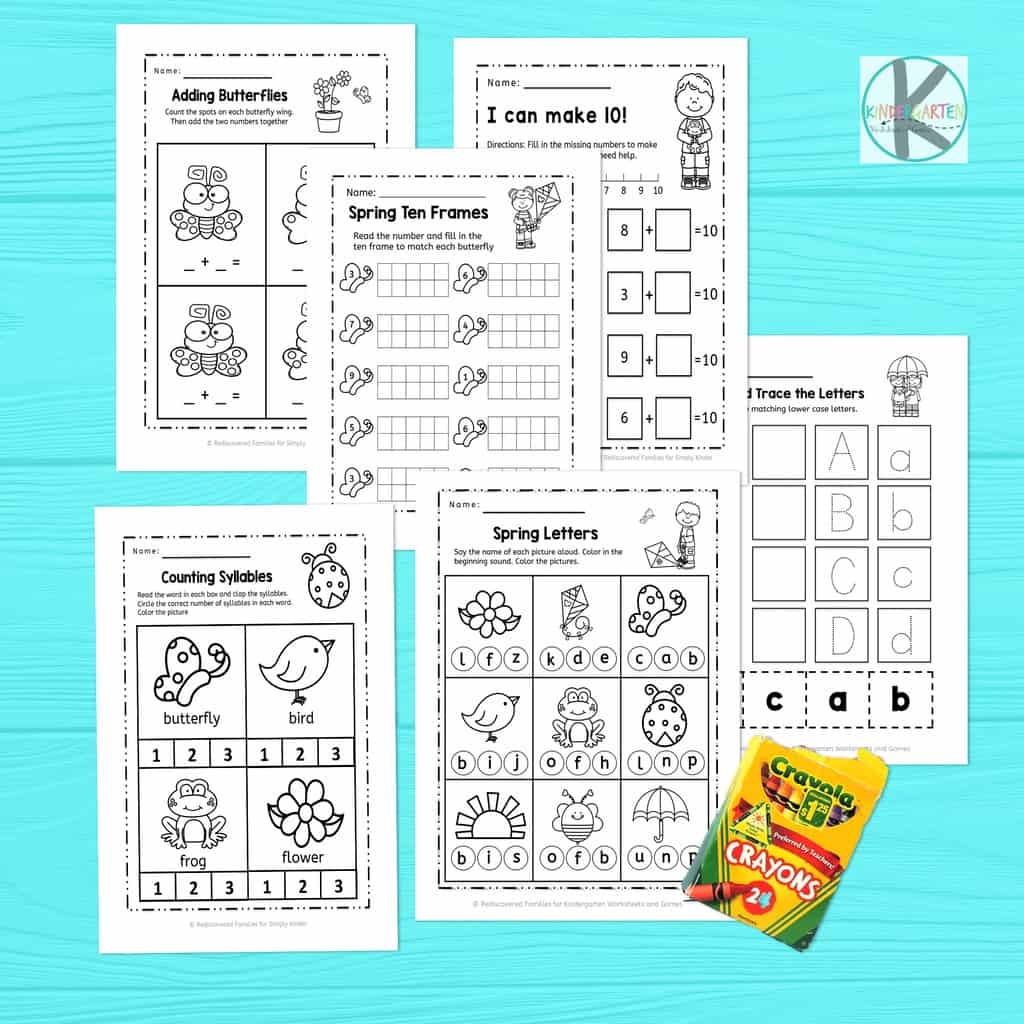 spring activities for kindergarten worksheets spring activities for kindergarten worksheets
