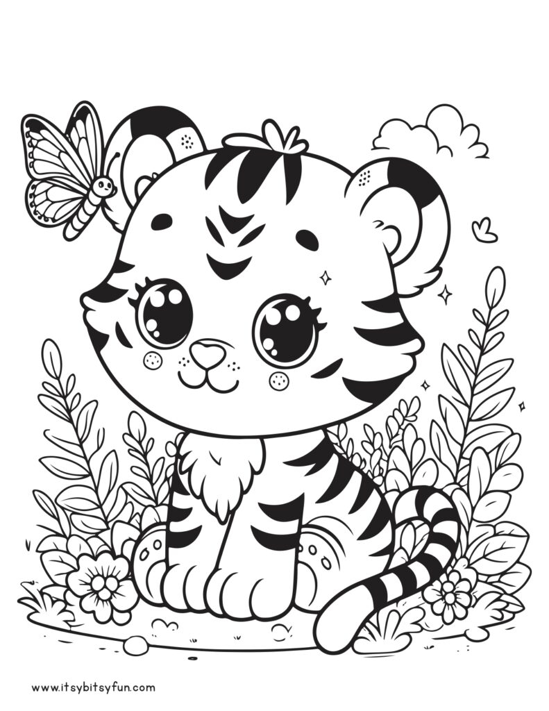 tiger coloring book pages tiger coloring book pages