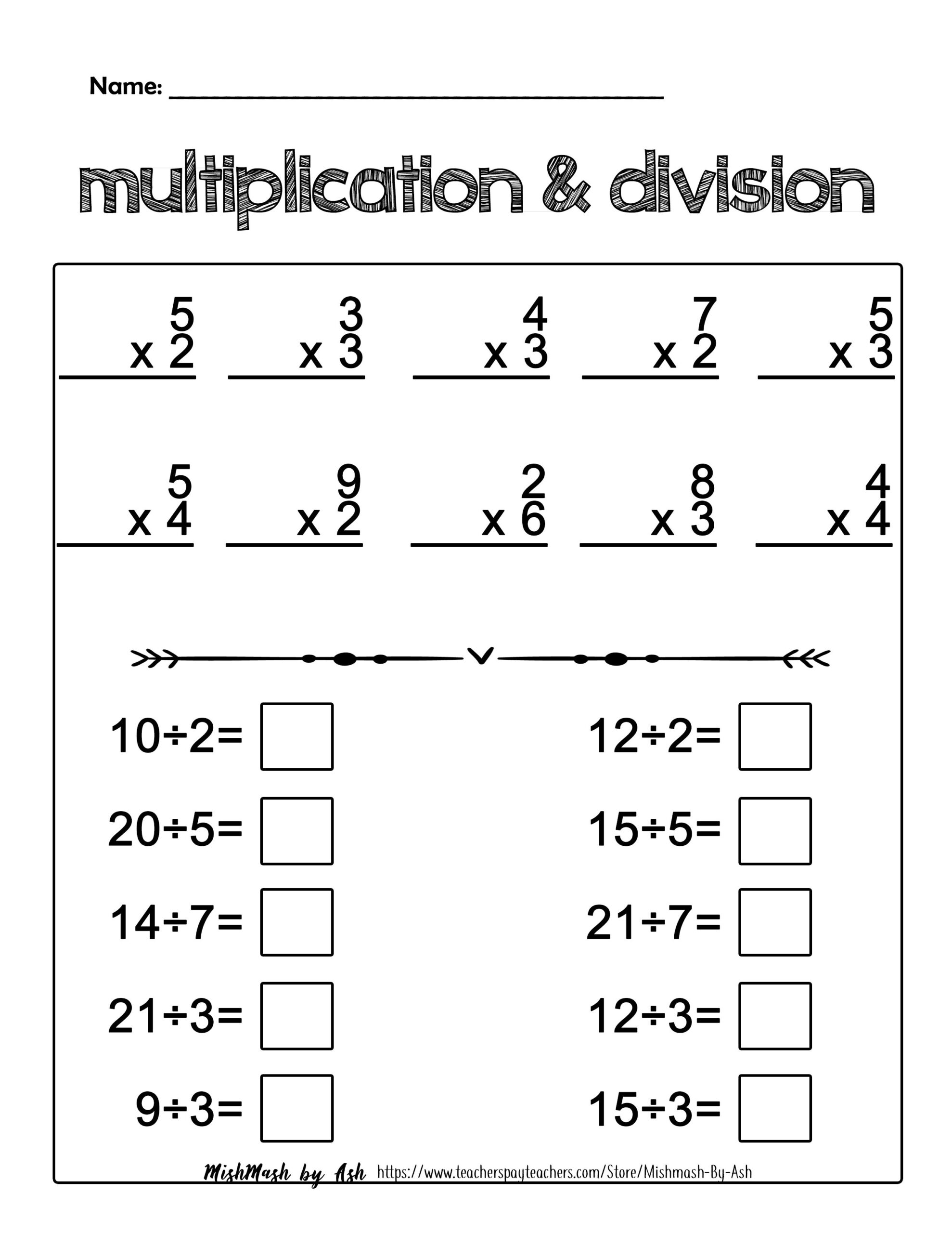 FREE PRINTABLE WORKSHEET Grade 3 3rd Grade Math Worksheets