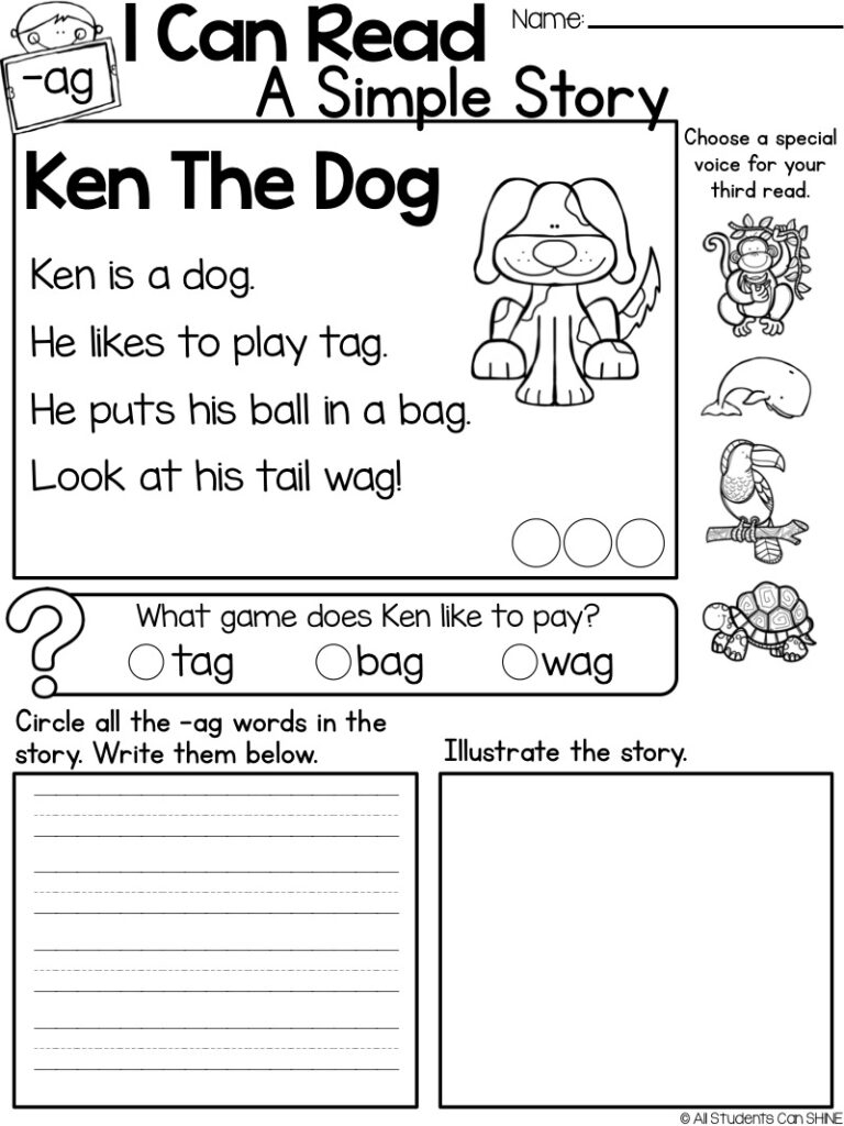 Free Reading Passages For Beginning Readers All Students Can Shine