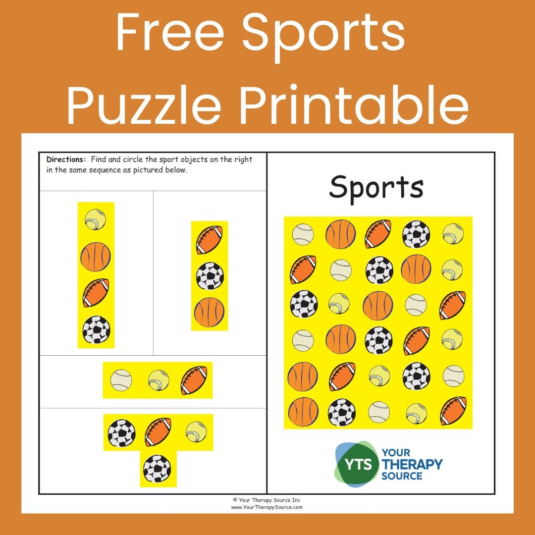 Free Sports Puzzle Printable Your Therapy Source Free Sports Puzzle Printable Your Therapy Source