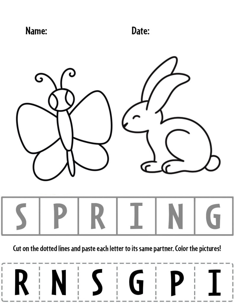 spring worksheets for kindergarten spring worksheets for kindergarten