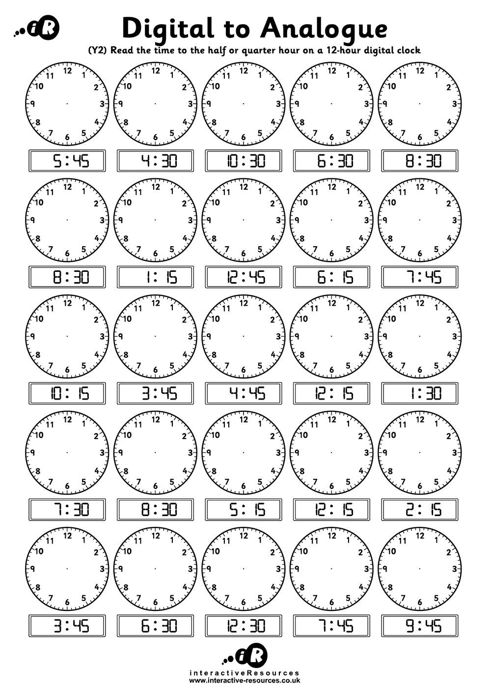 Free Time Clock Worksheets Creative Kids Free Time Clock Worksheets Creative Kids