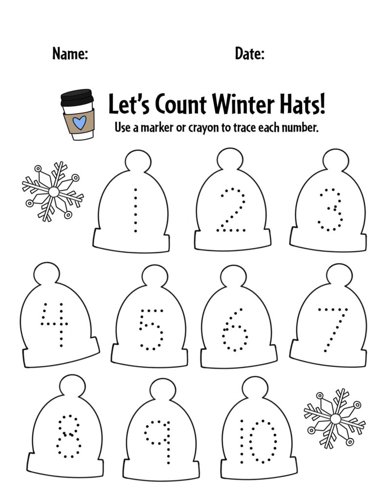winter worksheets for kindergarten