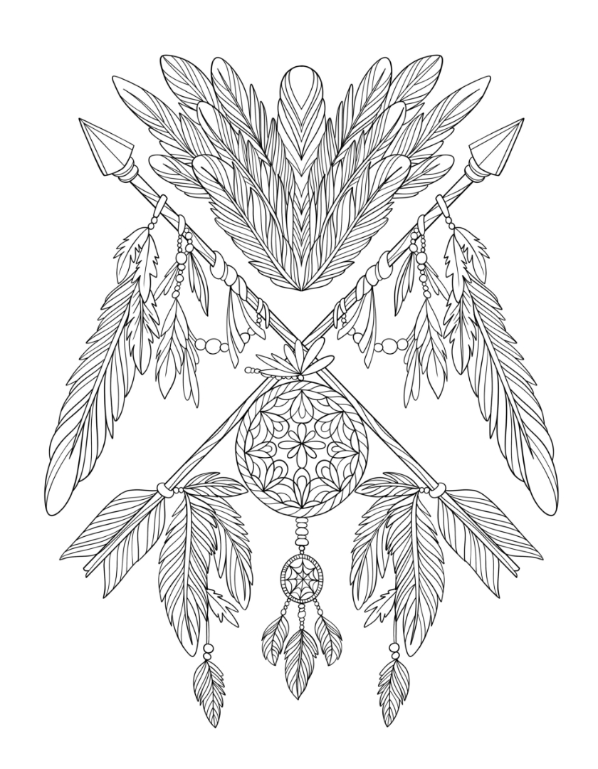 Freebie Friday Dreamcatcher Coloring Page