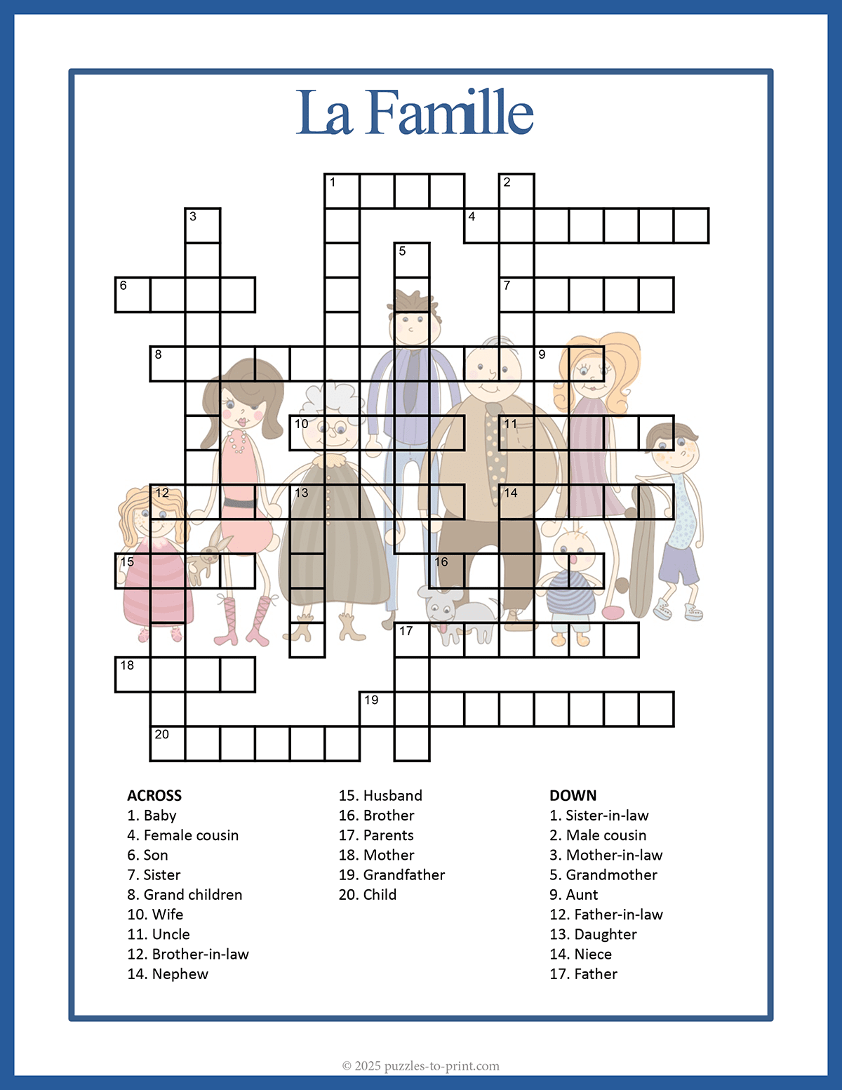 French Family Crossword
