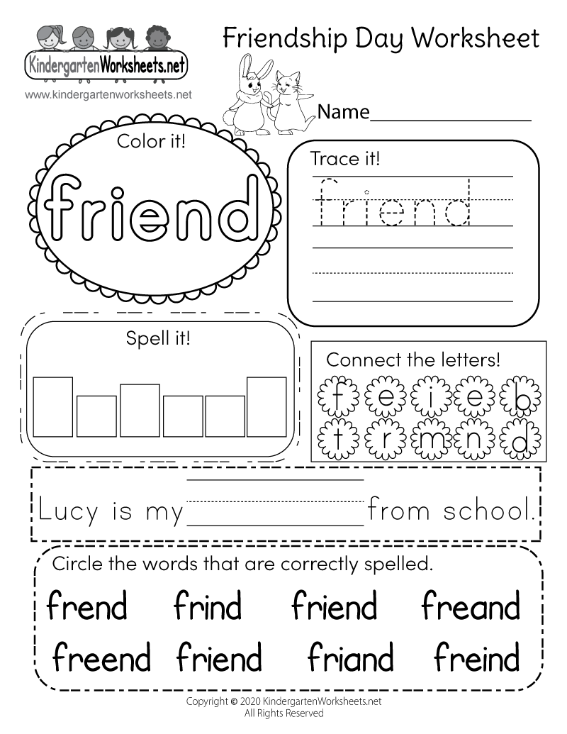 Friendship Day Worksheet Free Printable Digital PDF Friendship Day Worksheet Free Printable Digital PDF