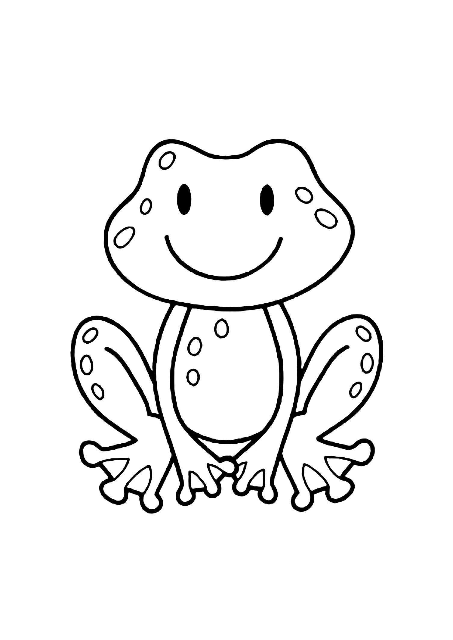 coloring sheet of a frog