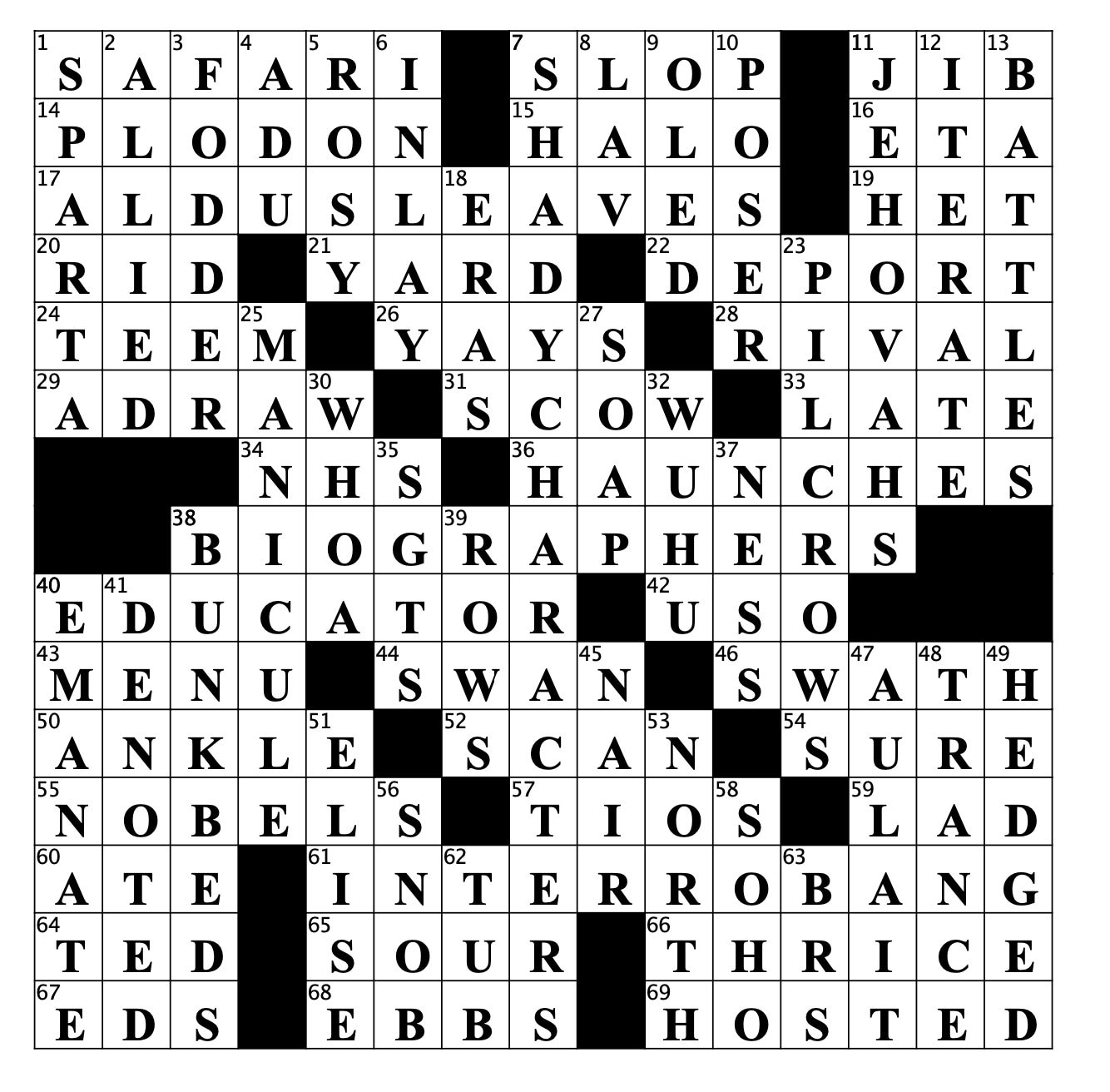 Full Sized 15x15 Customized Printable Crossword Puzzle Etsy