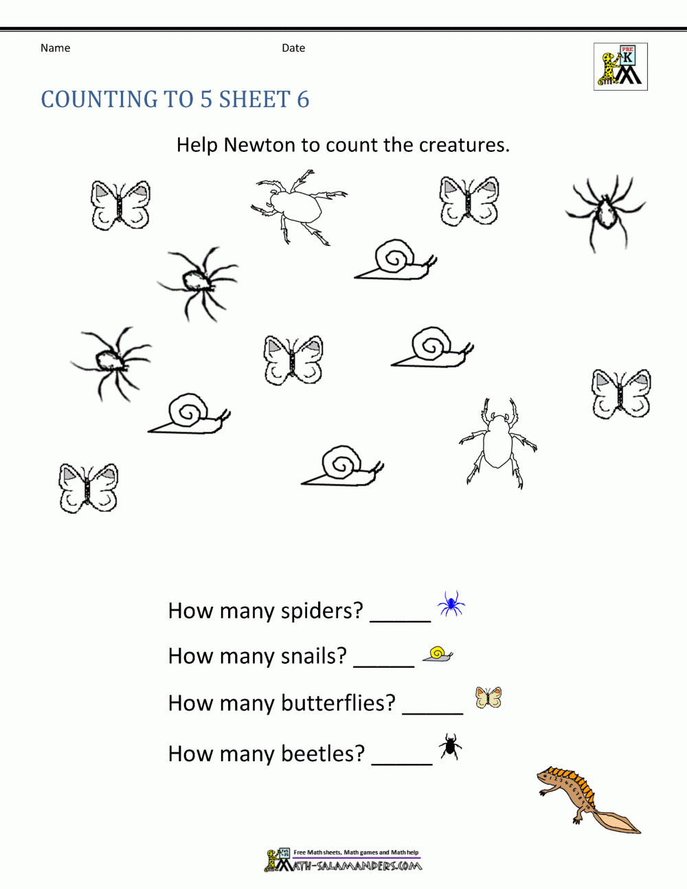 worksheet for 5 year old printable