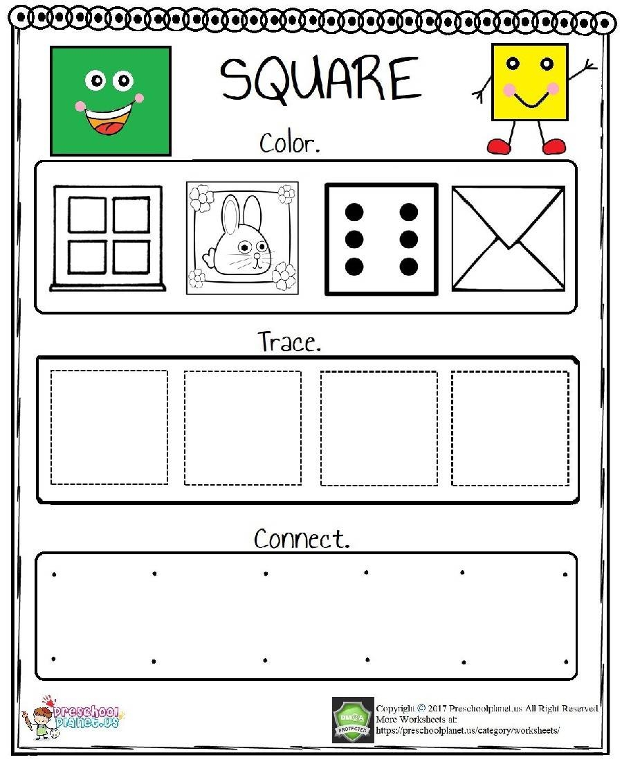 Funny 2D Square Worksheet By Preschoolplanet TPT