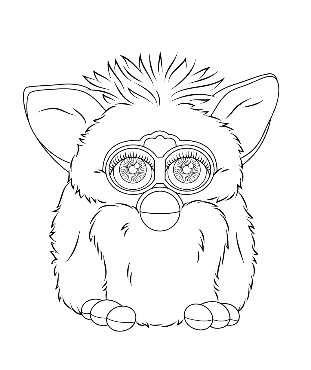 Furby Boom Coloring Page Free Printable
