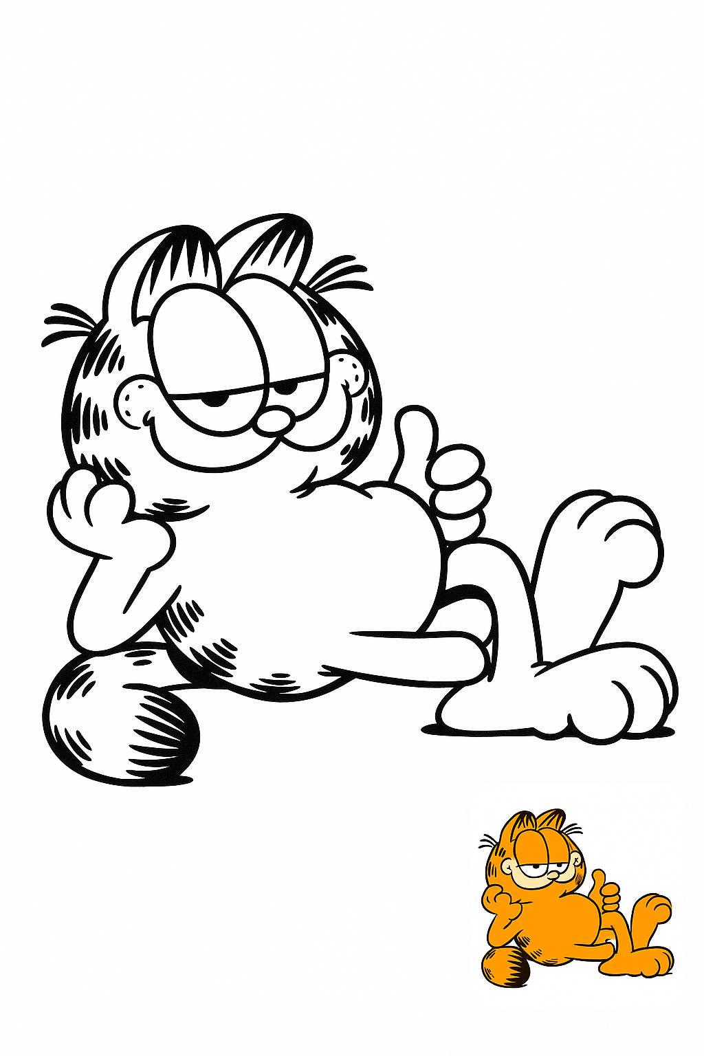 coloring pictures of garfield
