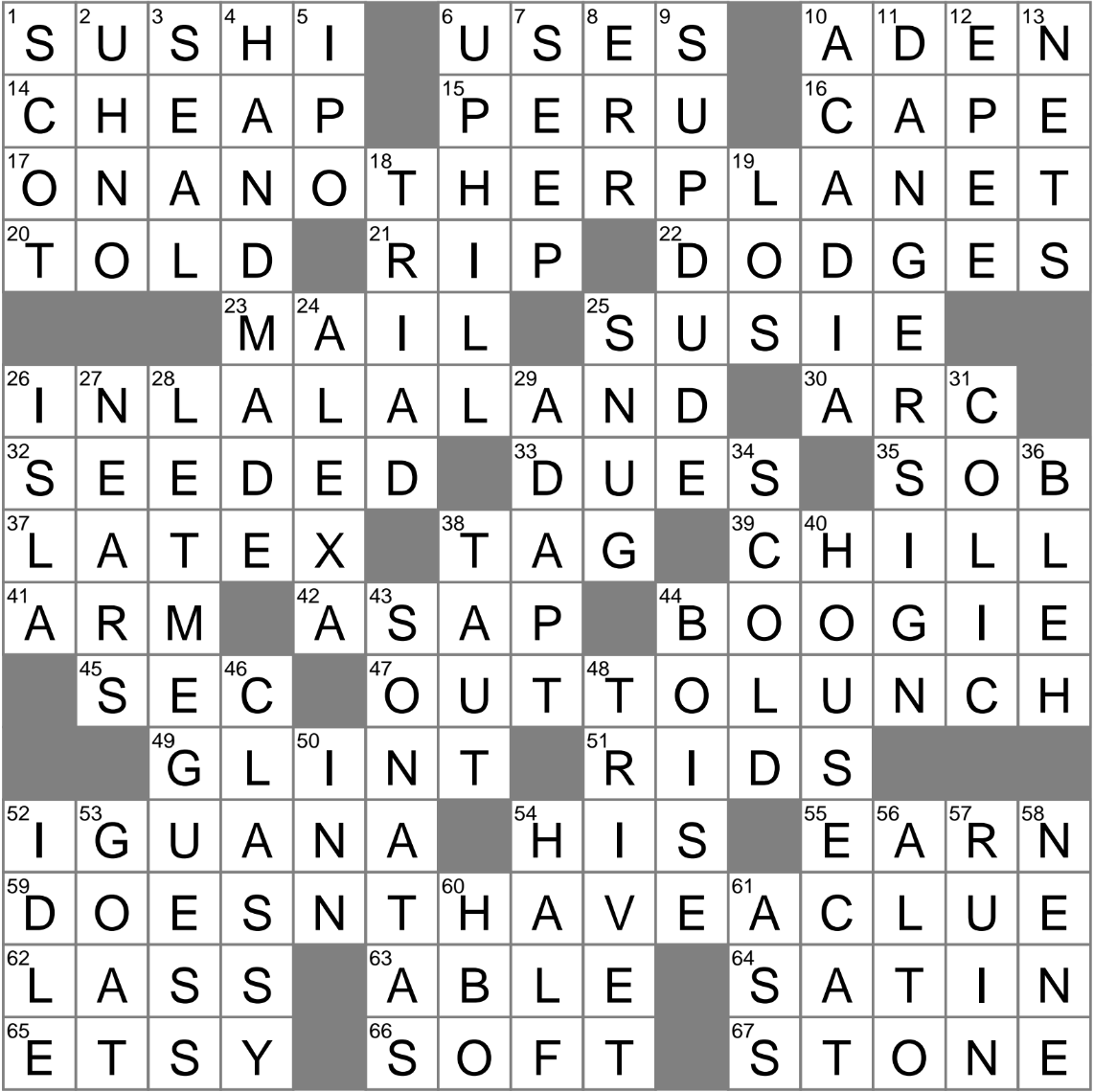 Get Down Crossword Clue Archives LAXCrossword