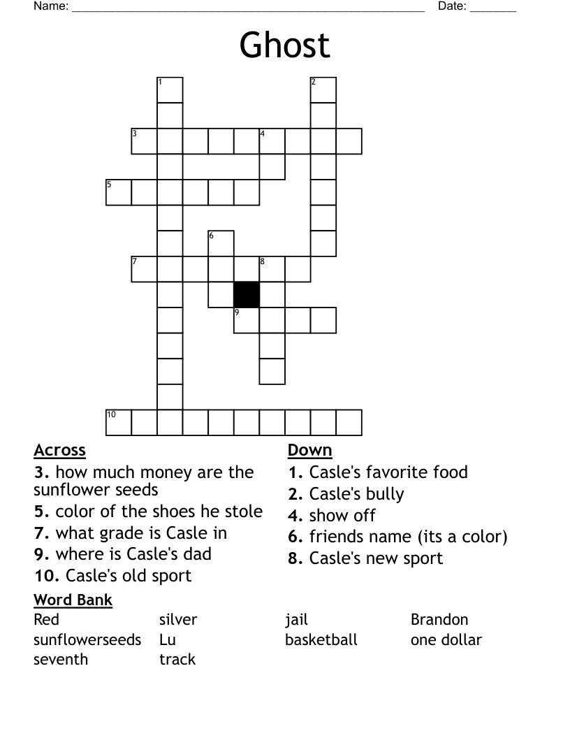 Ghost Crossword WordMint Ghost Crossword WordMint