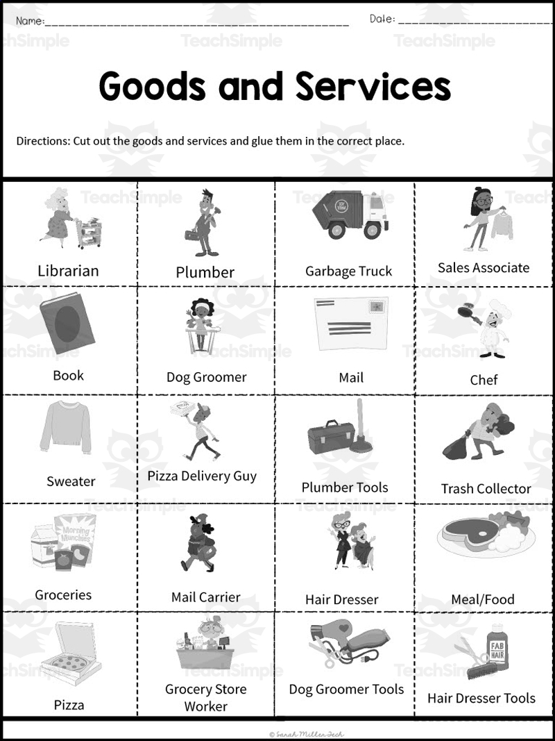 Goods And Services Learning Packet By Teach Simple Goods And Services Learning Packet By Teach Simple