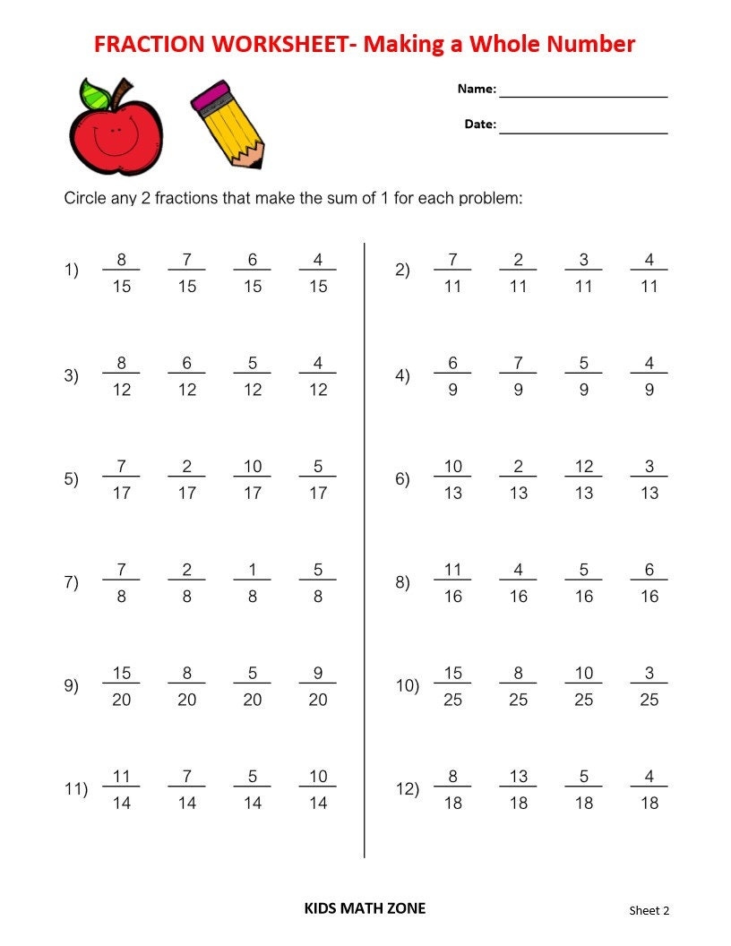 math for class 2 worksheets