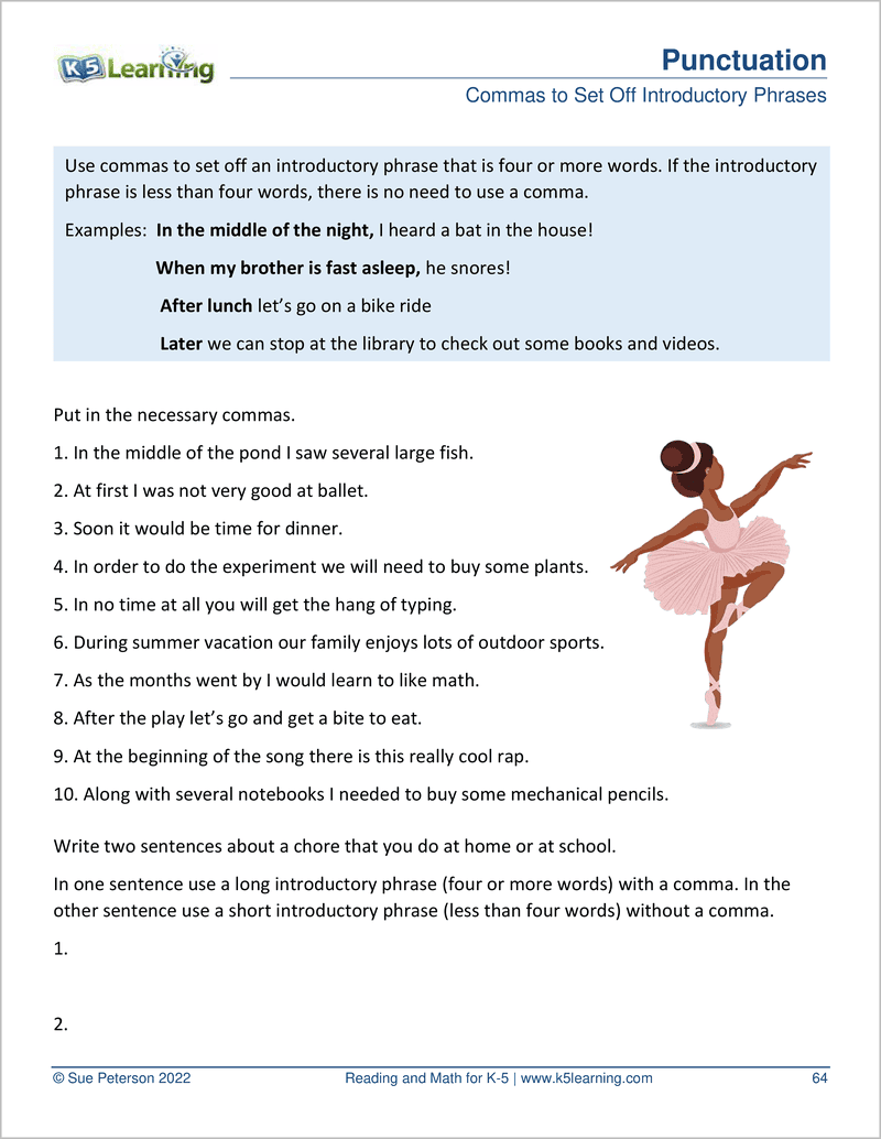 5th grade grammar worksheets