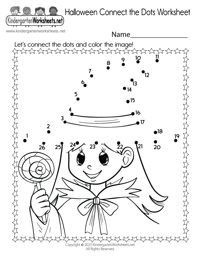 Halloween Connect The Dots Worksheet Free Printable Digital PDF